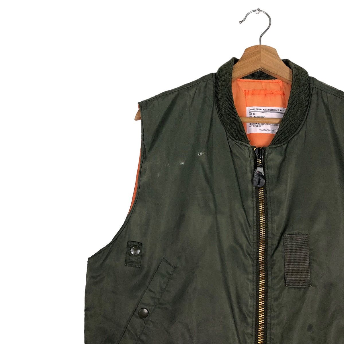 Japanese Brand 🔥Vintage Bomber Vest Jacket Ma-1 Military Buzz Ricksons Size US L / EU 52-54 / 3 - 7 Thumbnail