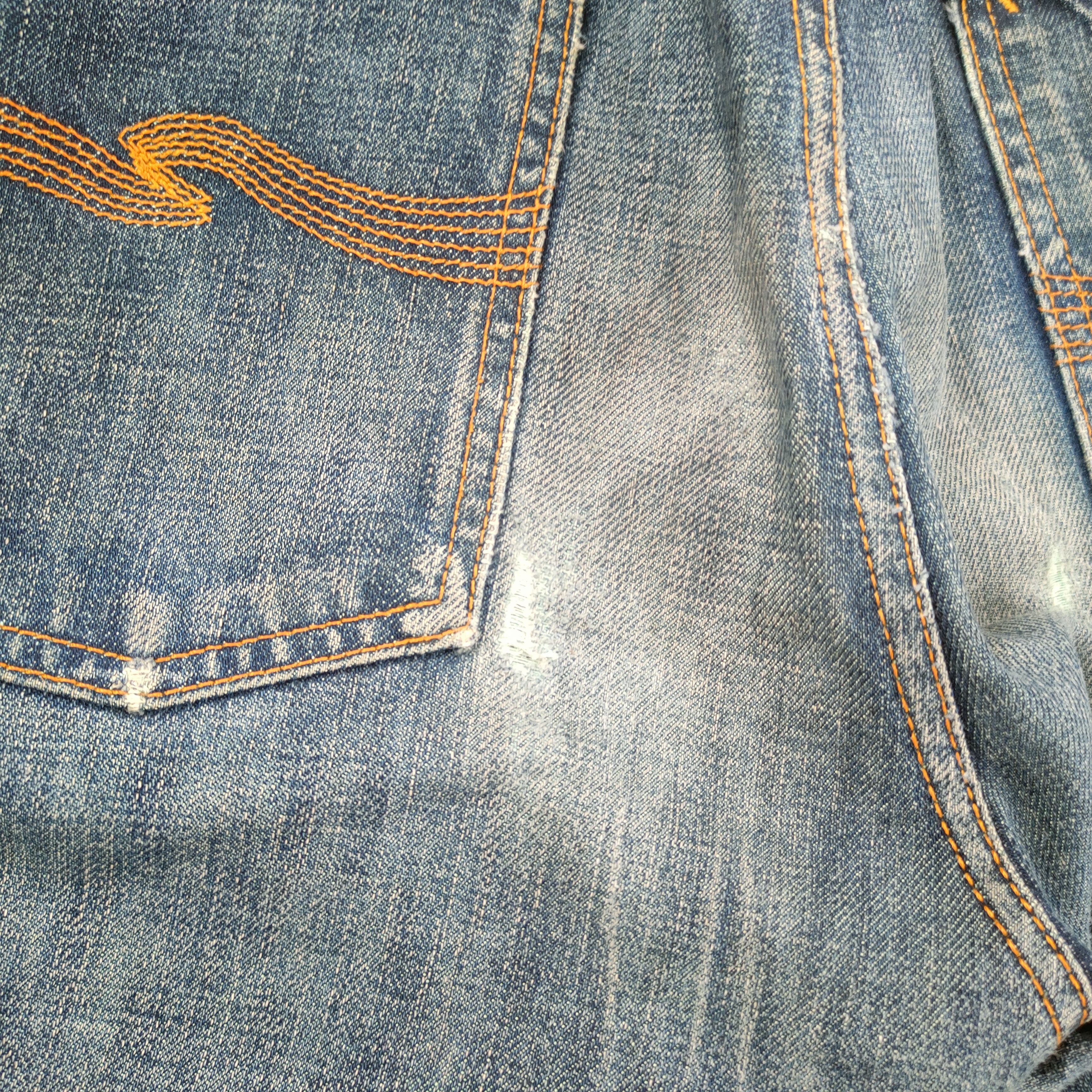 Nudie Jeans W33 VINTAGE NUDIES BUTTONFLY FADED DISTRESSED JEANS PANTS Size US 33 - 11 Thumbnail