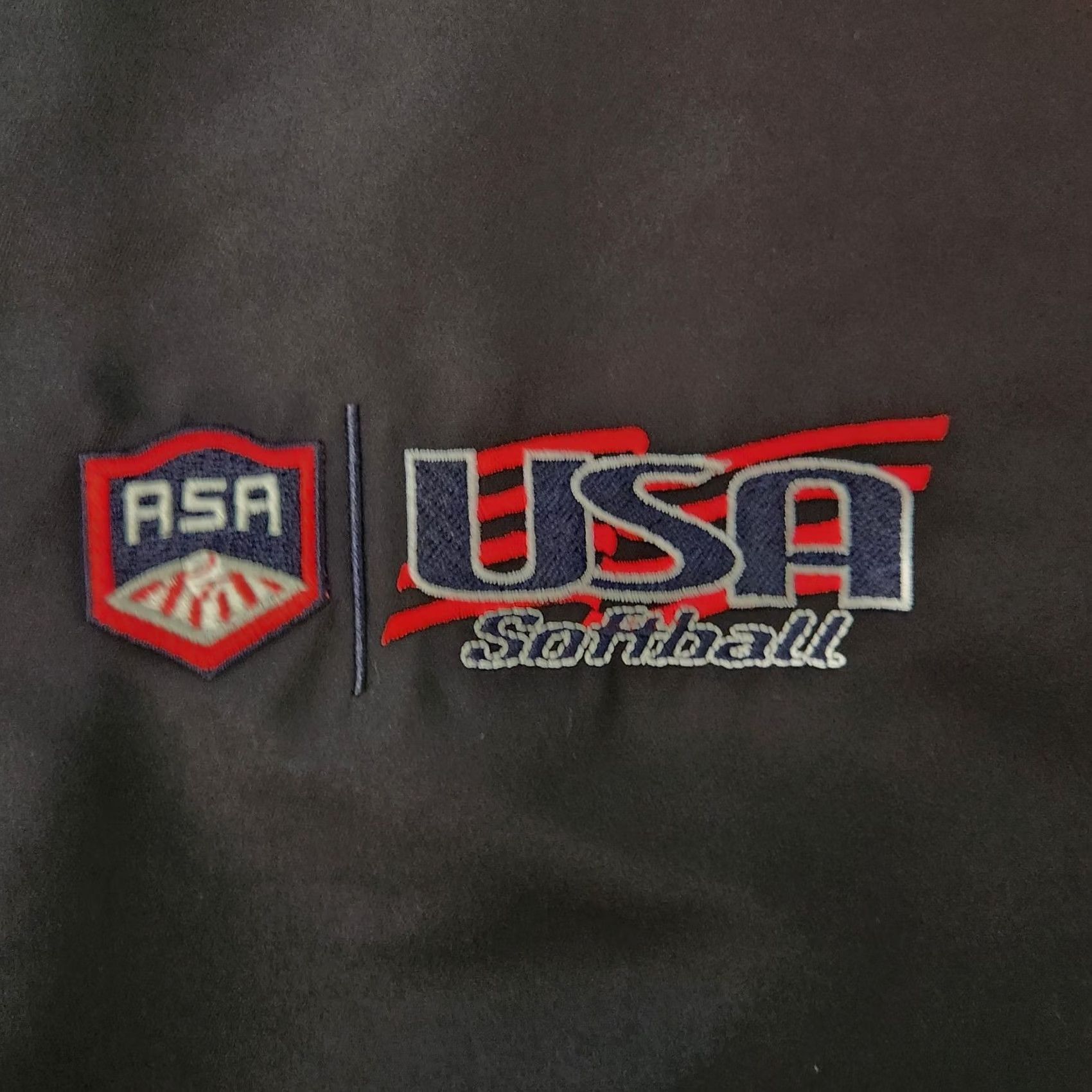 SAS ASA Boombah USA Softball 1/4 Zip Pullover Shirt XL Short Sleeve Batting Orange Mens Size US XL / EU 56 / 4 - 5 Thumbnail