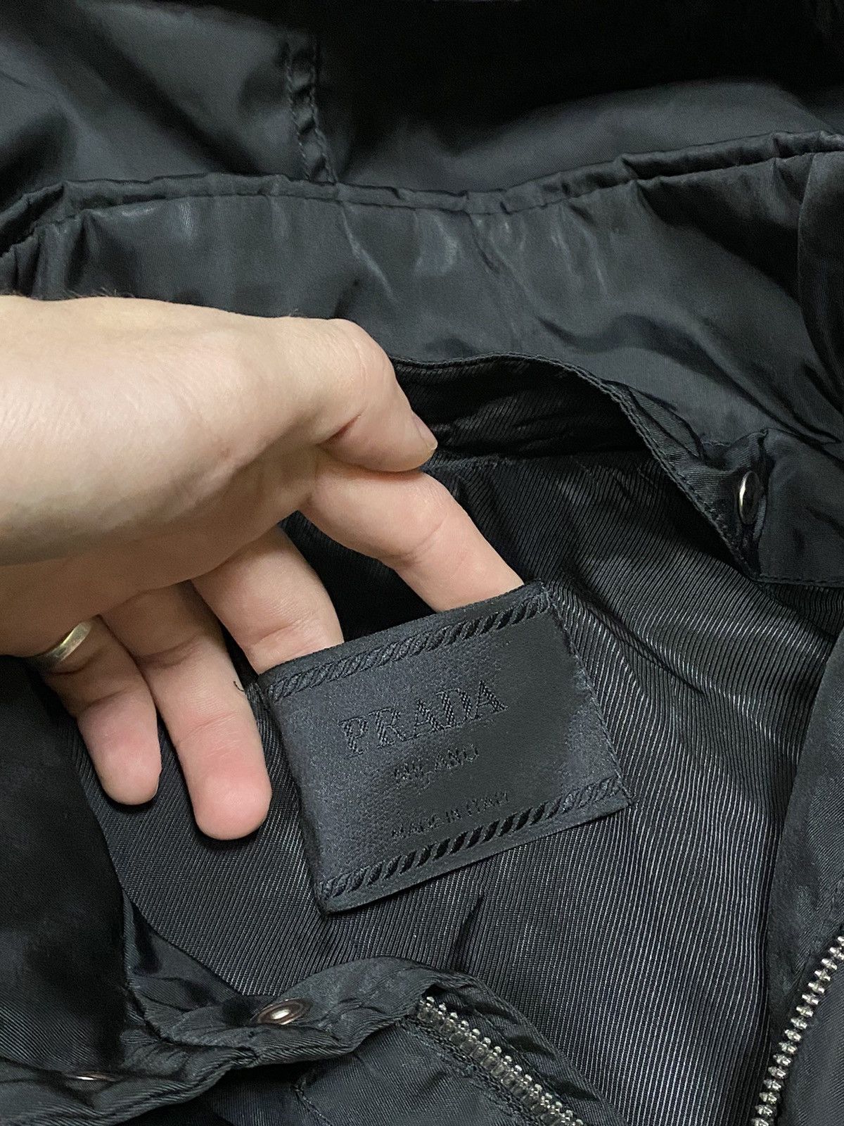 Prada Prada vintage nylon leather jacket hooded Size US L / EU 52-54 / 3 - 12 Thumbnail