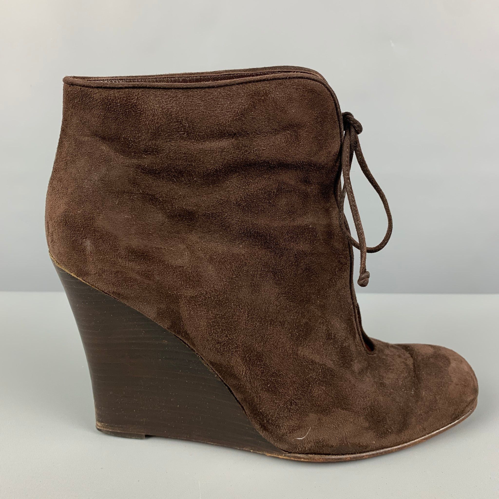 10 Brown Suede Wedge Boots