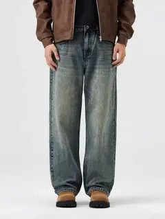 VIBE Vintage draped washed distressed loose jeans Size US 32 / EU 48 - 4 Thumbnail