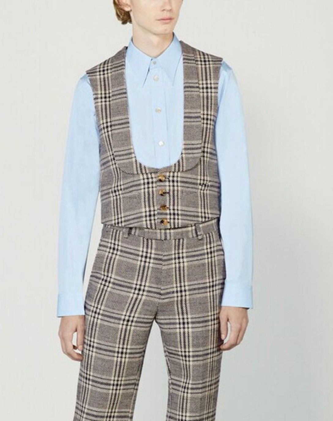 Gucci Gucci Harry Styles check vest Size US M / EU 48-50 / 2 - 14 Thumbnail