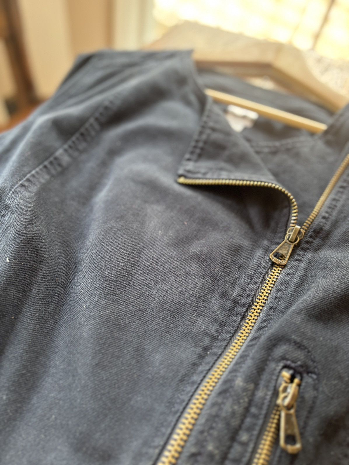 Handmade × JCPenney “Koi” Hand-Bleach-Painted Denim Cropped Jacket Size XL / US 12-14 / IT 48-50 - 6 Thumbnail