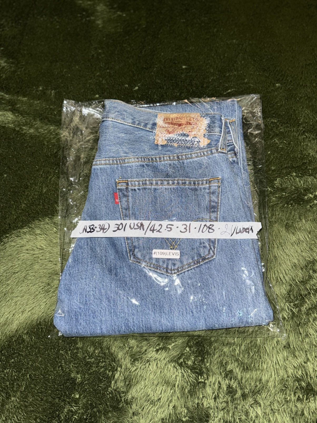 Levi's [W33/L34] Levi’s 501 USA Blank Tab Repair Denim Pants Size US 33 - 13 Thumbnail