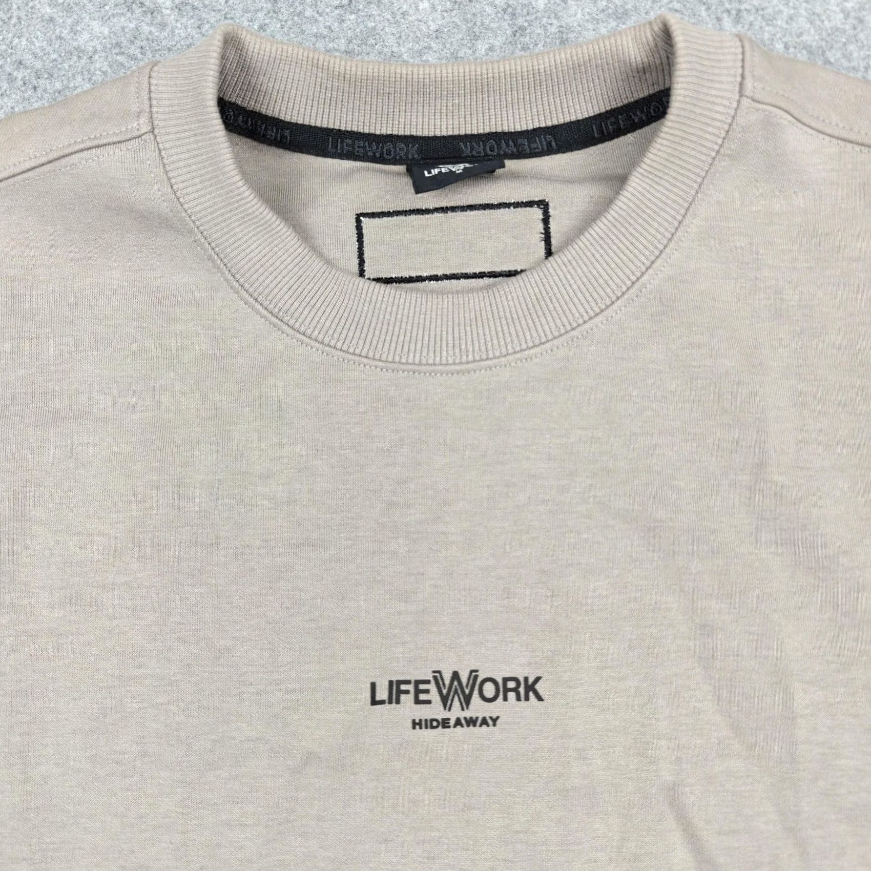 Logo 7 VINTAGE LifeWork Sweatshirt Mens Medium Beige Logo Crewneck Pullover Graphic Size US M / EU 48-50 / 2 - 2 Thumbnail