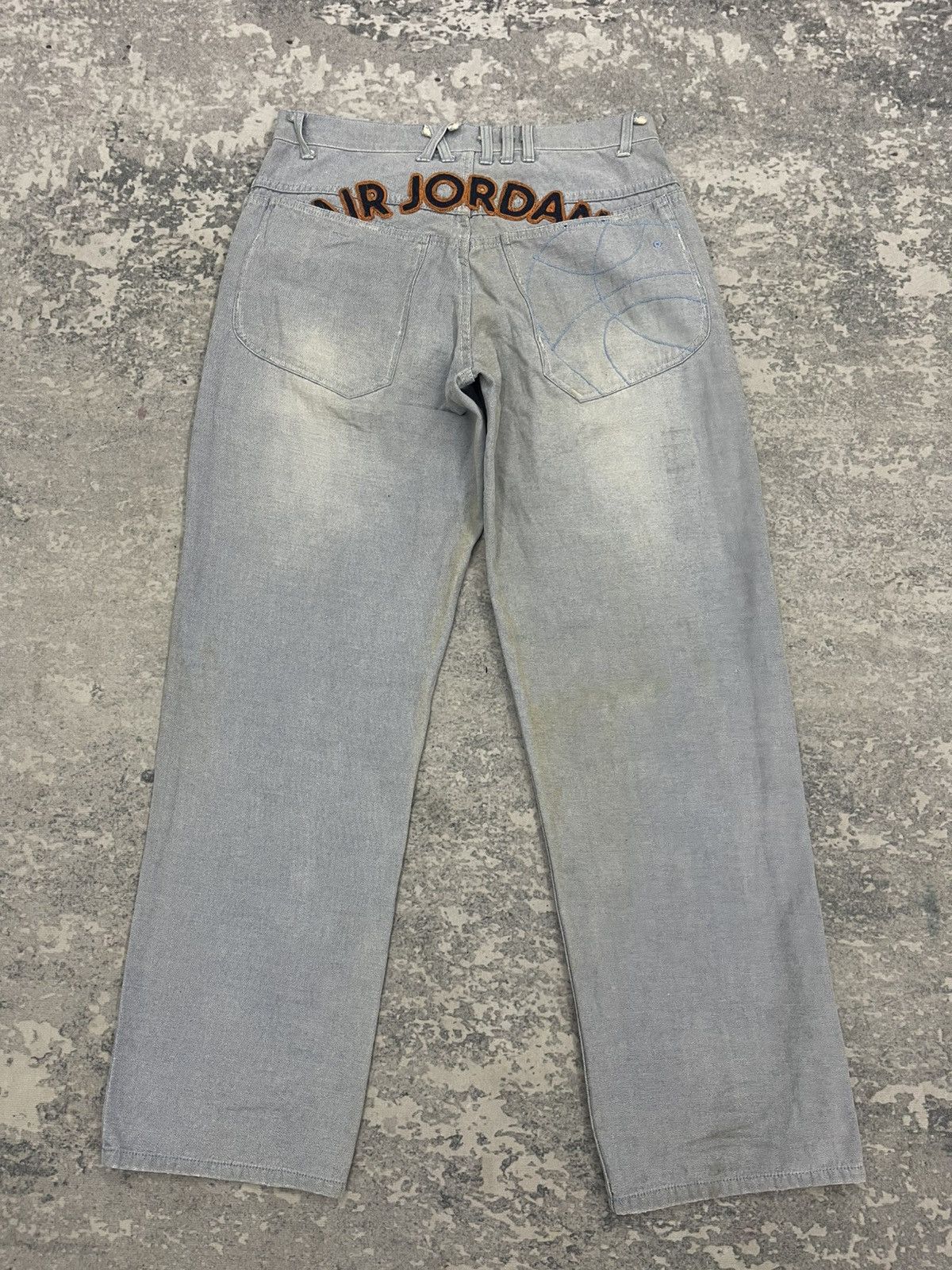 Nike Vintage 2005 Air Jordan 20th Anniversary Baggy Denim Jeans Size US 34 / EU 50 - 1 Thumbnail