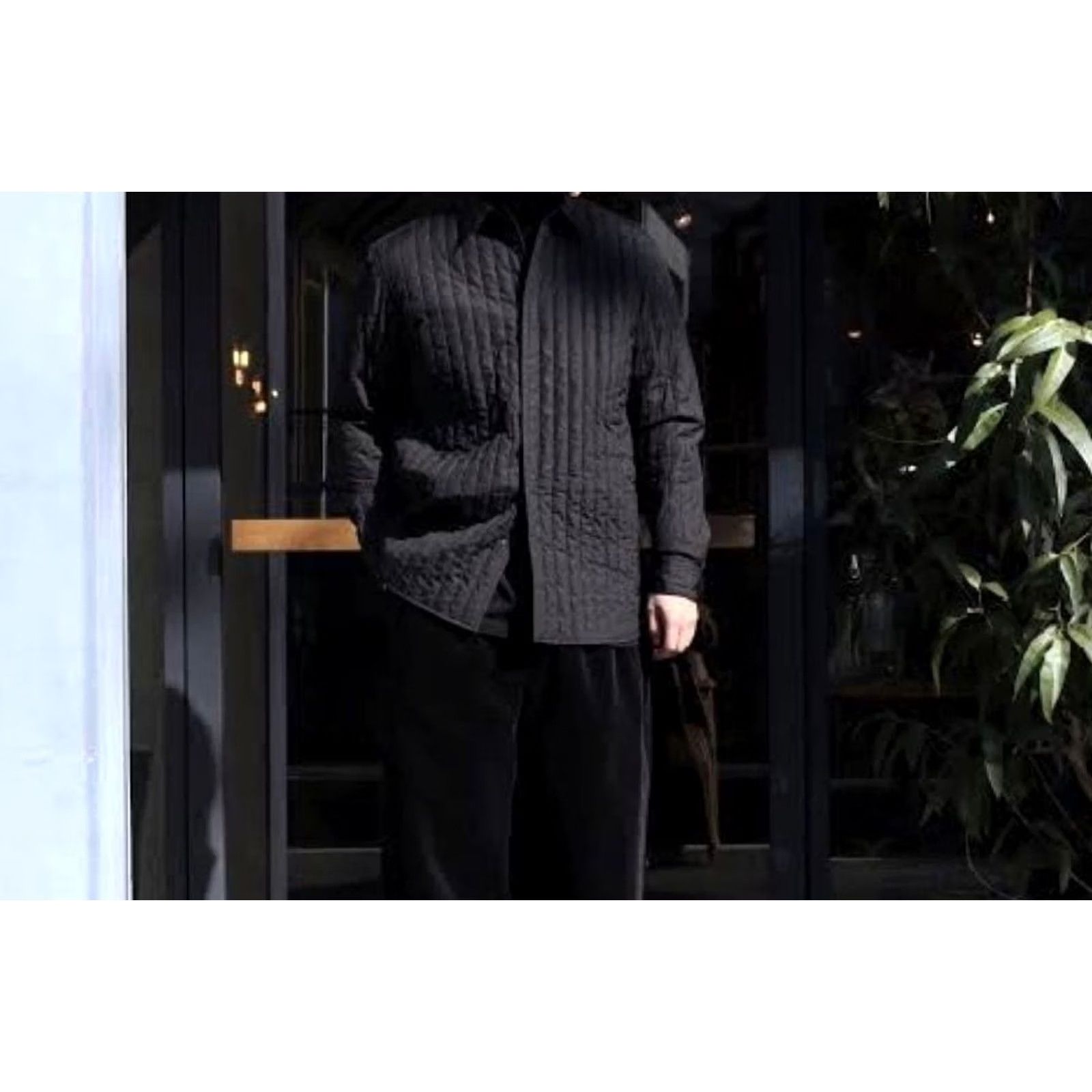 Auralee AURALEE Shirt Mens 3 Black Quilting SUVIN High Count Size Used Shipping from JPN Size US S / EU 44-46 / 1 - 2 Thumbnail