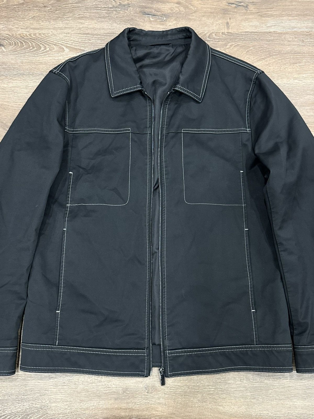 Japanese Brand Japanese Brand Technical Glossy Contrast Stitch Zip Blouson Size US M / EU 48-50 / 2 - 6 Thumbnail