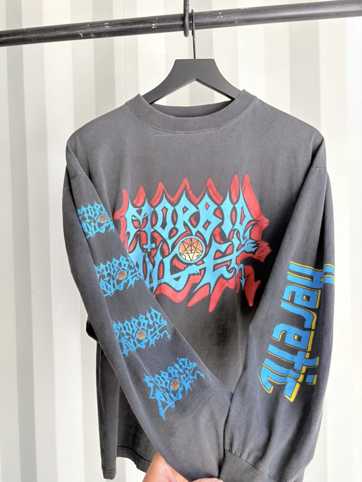 Band Tees Vintage Morbid Angel Shirt Faded Distressed GRUNGE Band Size US L / EU 52-54 / 3 - 2 Thumbnail