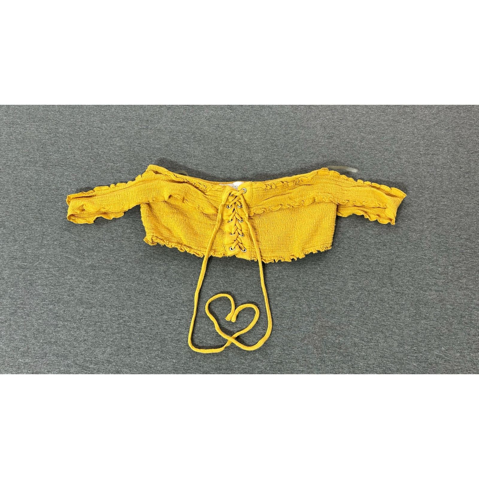 Other Nectar Clothing | Lace Up Ruffle Sleeve Crop Top | Small Size S / US 4 / IT 40 - 2 Thumbnail