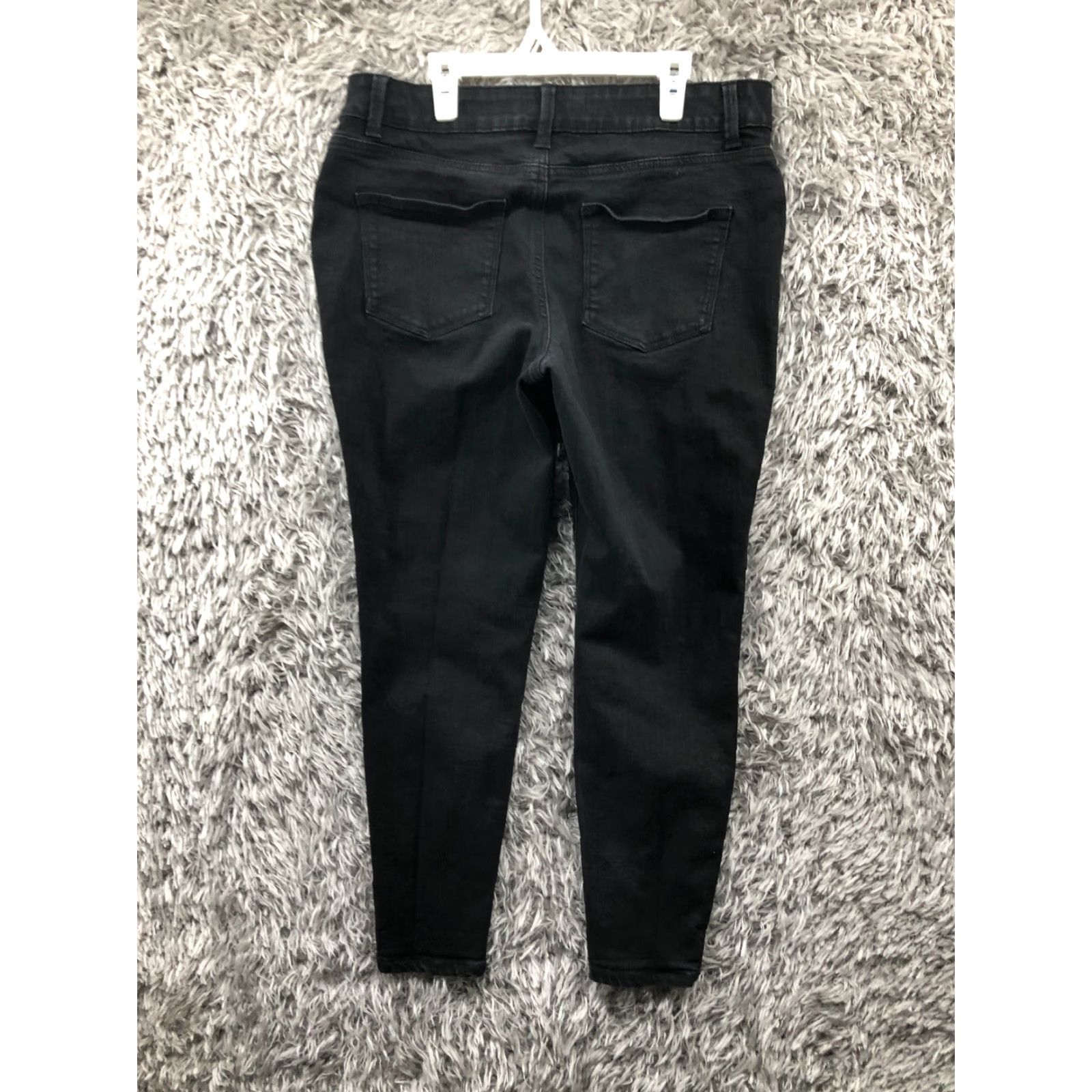 Vintage Maurices Jeans Skinny Women's Regular Dark Black Denim 32in Waist L Mid Rise 28in Inseam Size 36" / US 14 / IT 50 - 5 Thumbnail