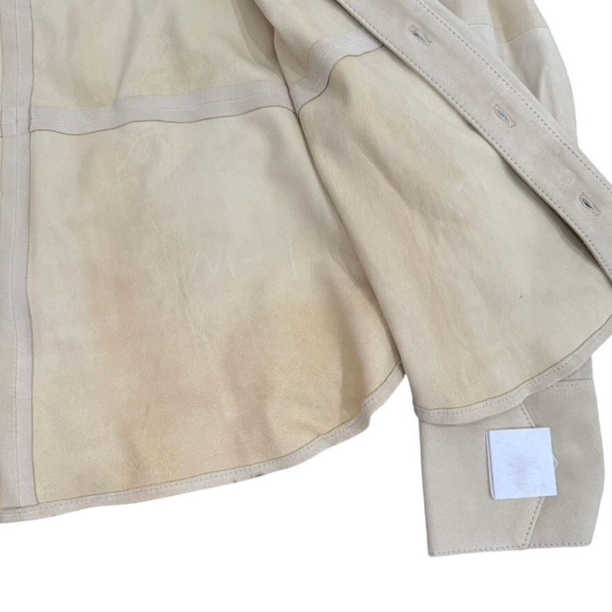 GRLFRND GRLFRND Mae Suede Shirt in Butter Yellow, Size M Size M / US 6-8 / IT 42-44 - 6 Thumbnail