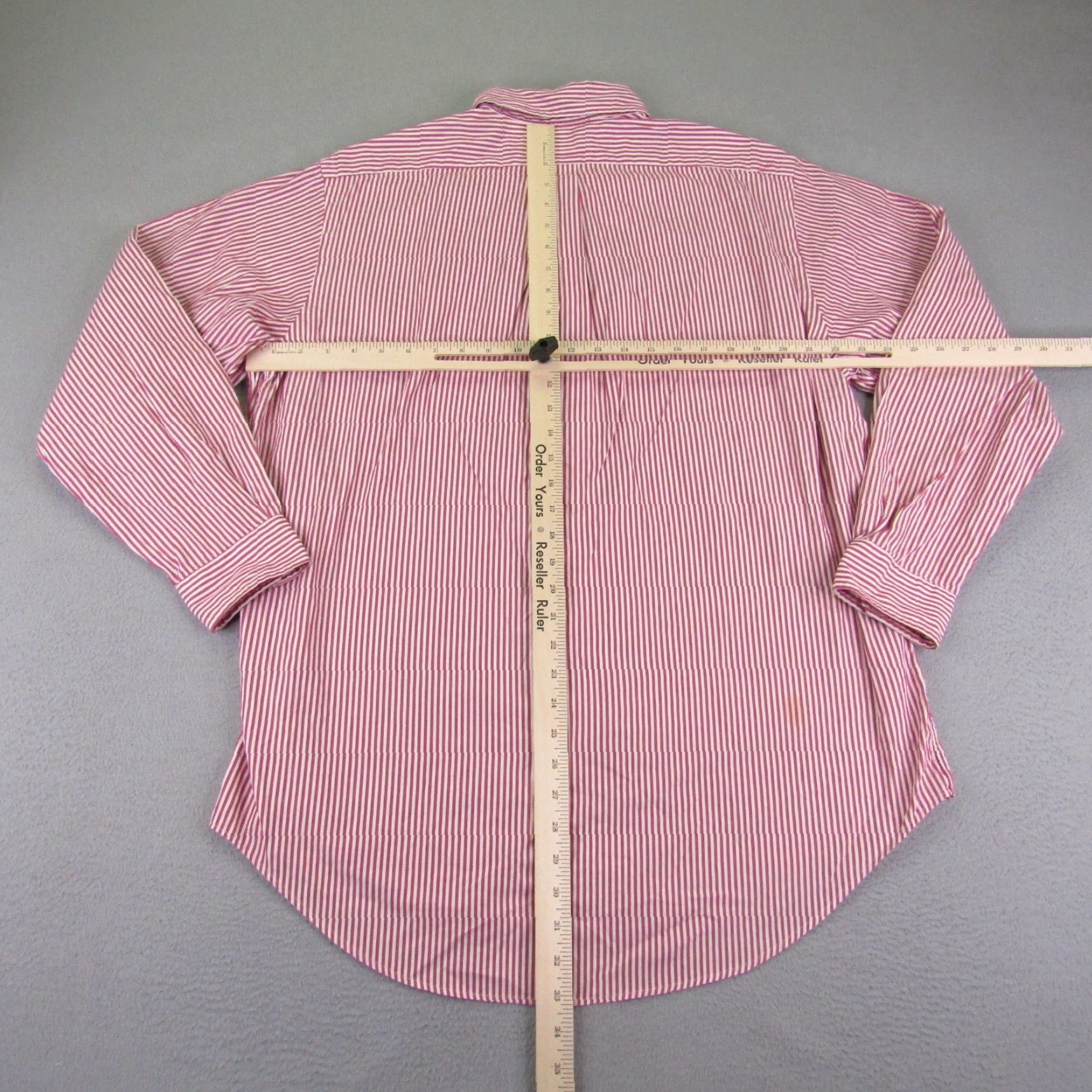Ralph Lauren VINTAGE Ralph Lauren Shirt Mens L Red White Stripes Button-Up Casual 16.5 Pattern Striped Size US L / EU 52-54 / 3 - 5 Thumbnail