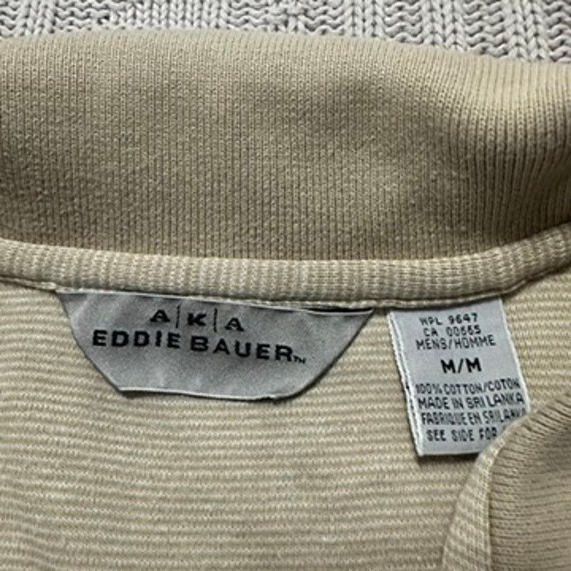 Eddie Bauer Vintage Eddie Bauer cream micro stripe polo size M Size US M / EU 48-50 / 2 - 5 Thumbnail
