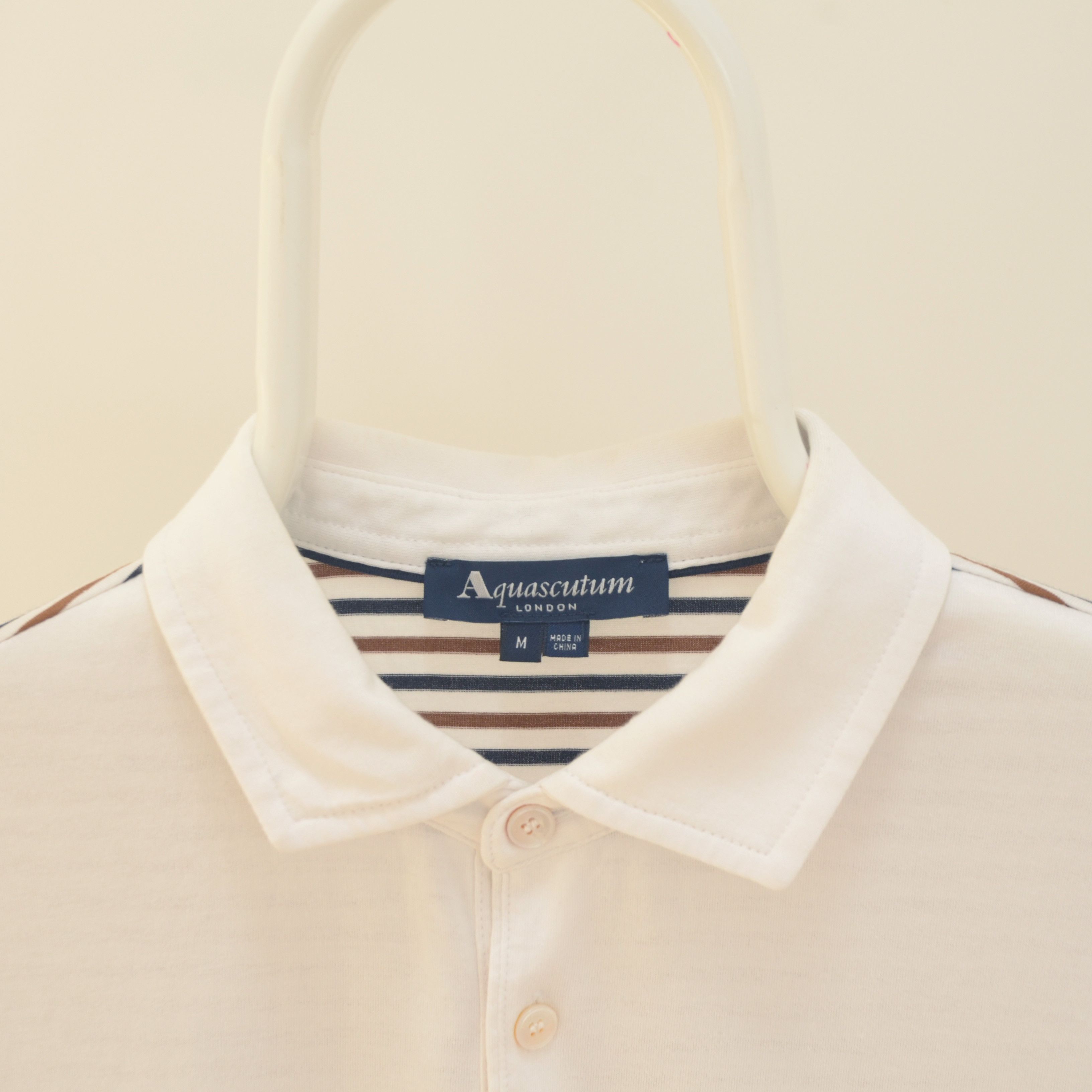 Aquascutum Aquascutum Short Sleeve Polo White Perfect T-Shirt Stripe Size US M / EU 48-50 / 2 - 5 Thumbnail