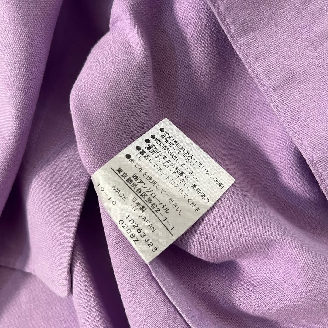 Designer Seven By Seven Linen Oversized LS Shirt - Purple Size US XS / EU 42 / 0 - 6 Thumbnail