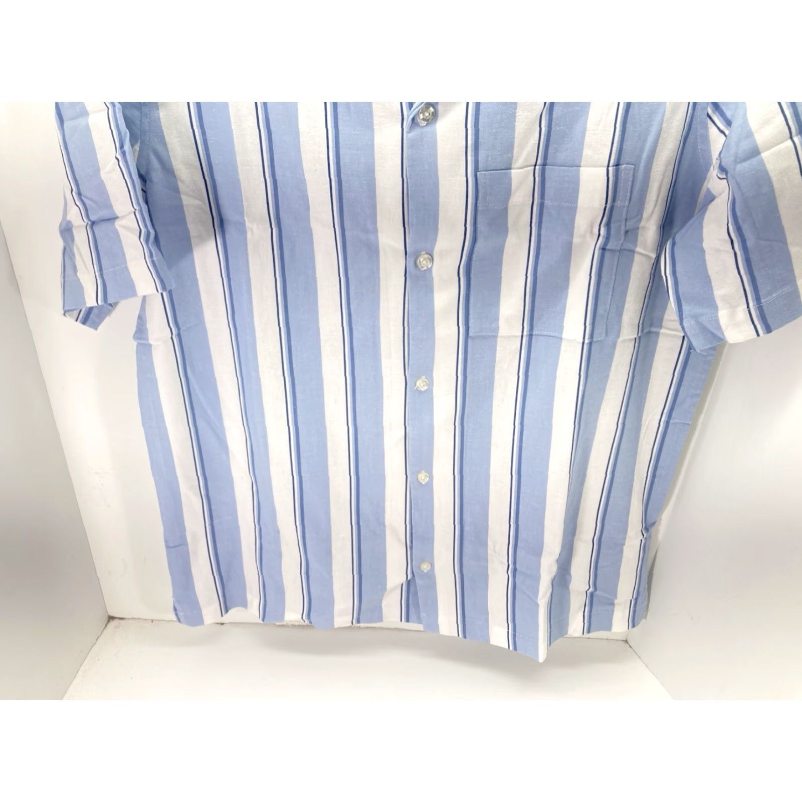 Gap VINTAGE Gap Linen Camp Shirt Men S Blue Stripe Button Linen Blend Casual NWT Shirt Size US S / EU 44-46 / 1 - 3 Thumbnail