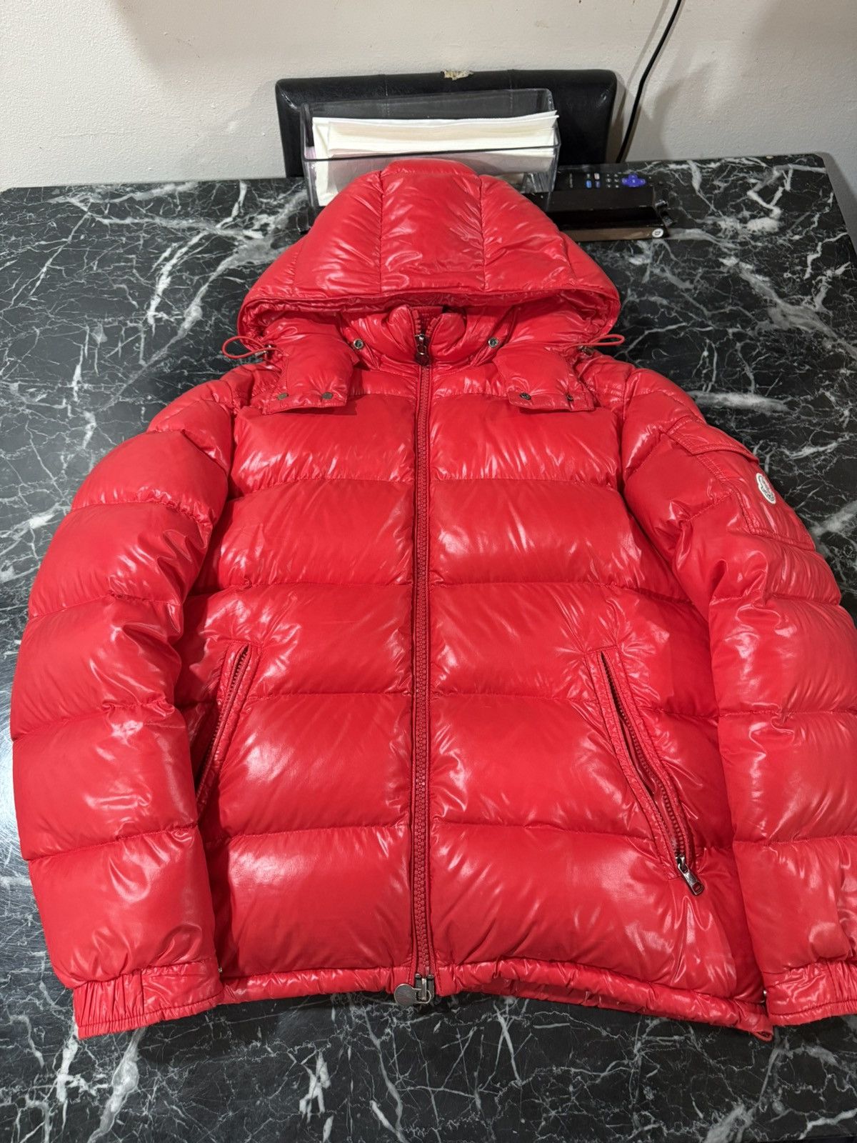 Moncler Moncler Maya Red Jacket Size XL / 4 Size US XL / EU 56 / 4 - 12 Thumbnail