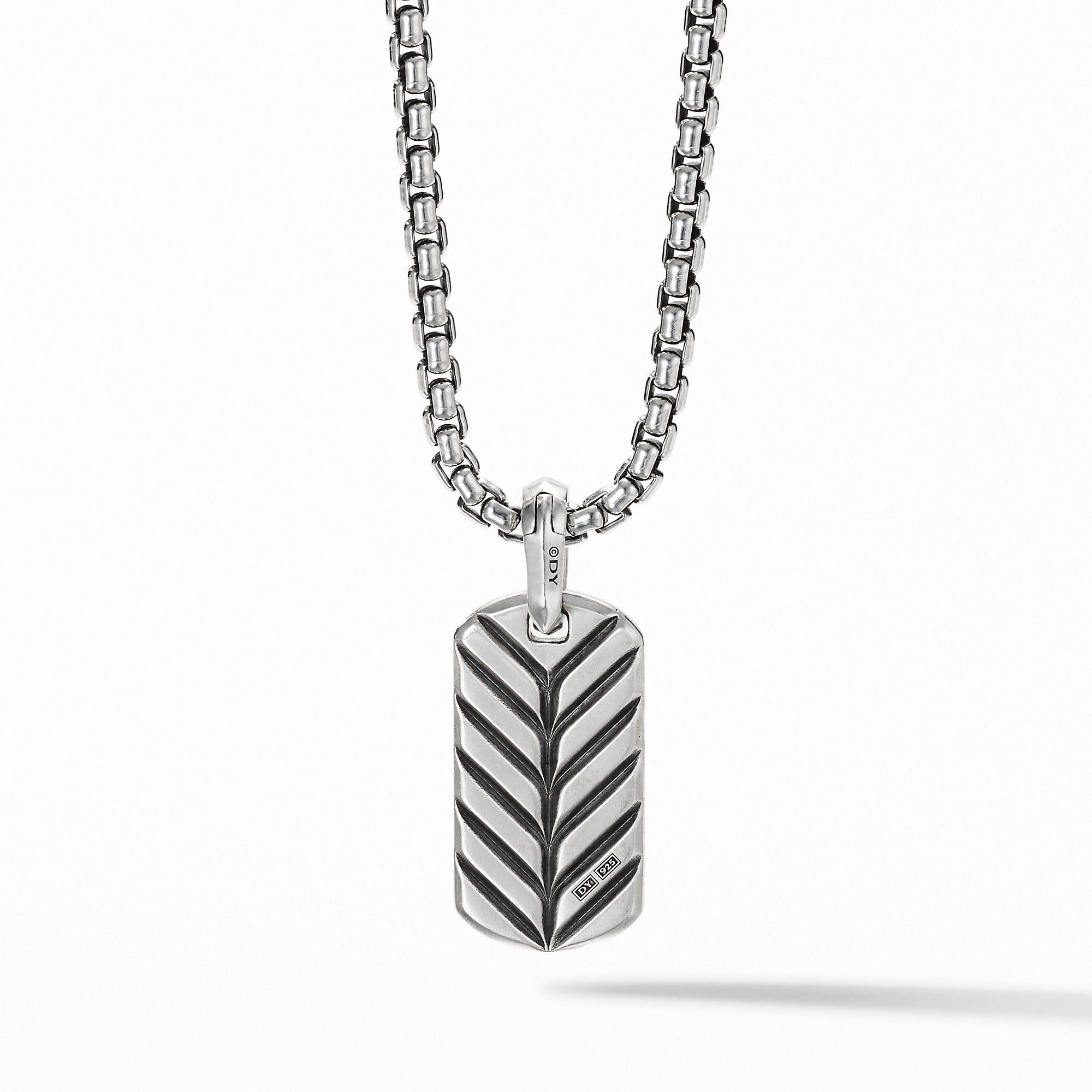 David Yurman o1w1db10526 D16644D Size:9/Pave Tag in Sterling Silver Size ONE SIZE - 2 Thumbnail