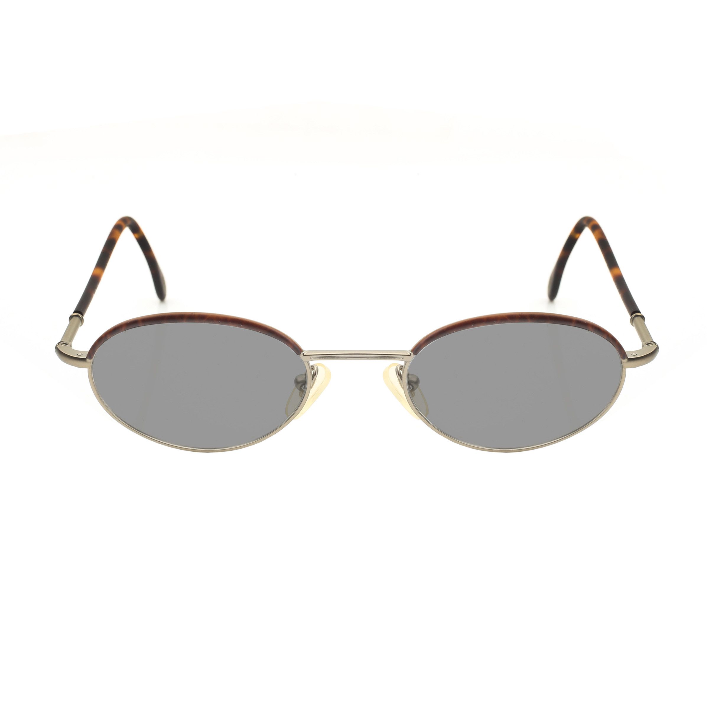 Ralph Lauren Ralph Lauren '90s Silver Dark Havana Oval Sunglasses Size ONE SIZE - 1 Thumbnail