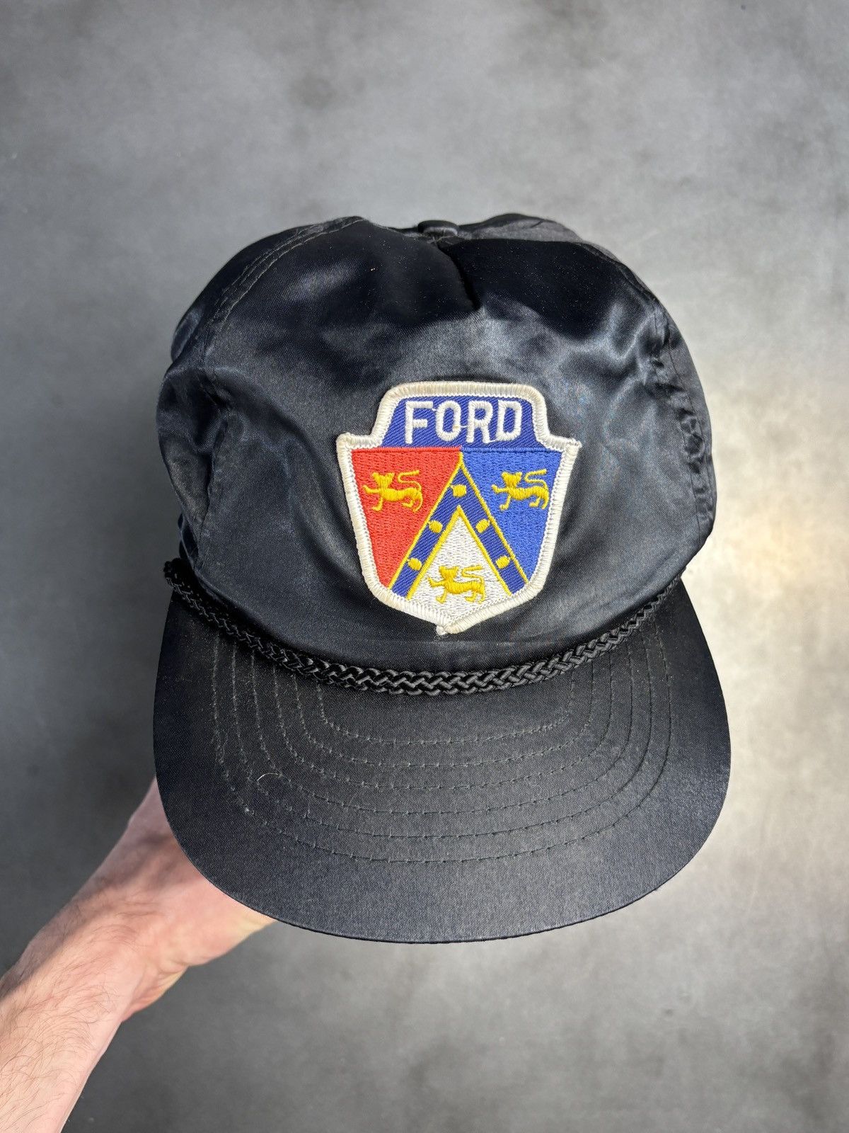 Ford × Vintage Vintage Satin Hat 1980s Trucker Hat Ford Motors 1970s Snap Size ONE SIZE - 9 Thumbnail