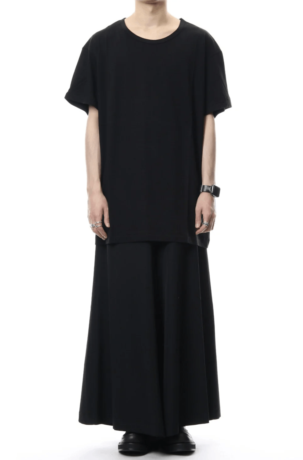 Yohji Yamamoto Yohji Yamamoto Pour Homme W/GABARDINE Flare Wide Pants Black Size US 28 / EU 44 - 12 Thumbnail