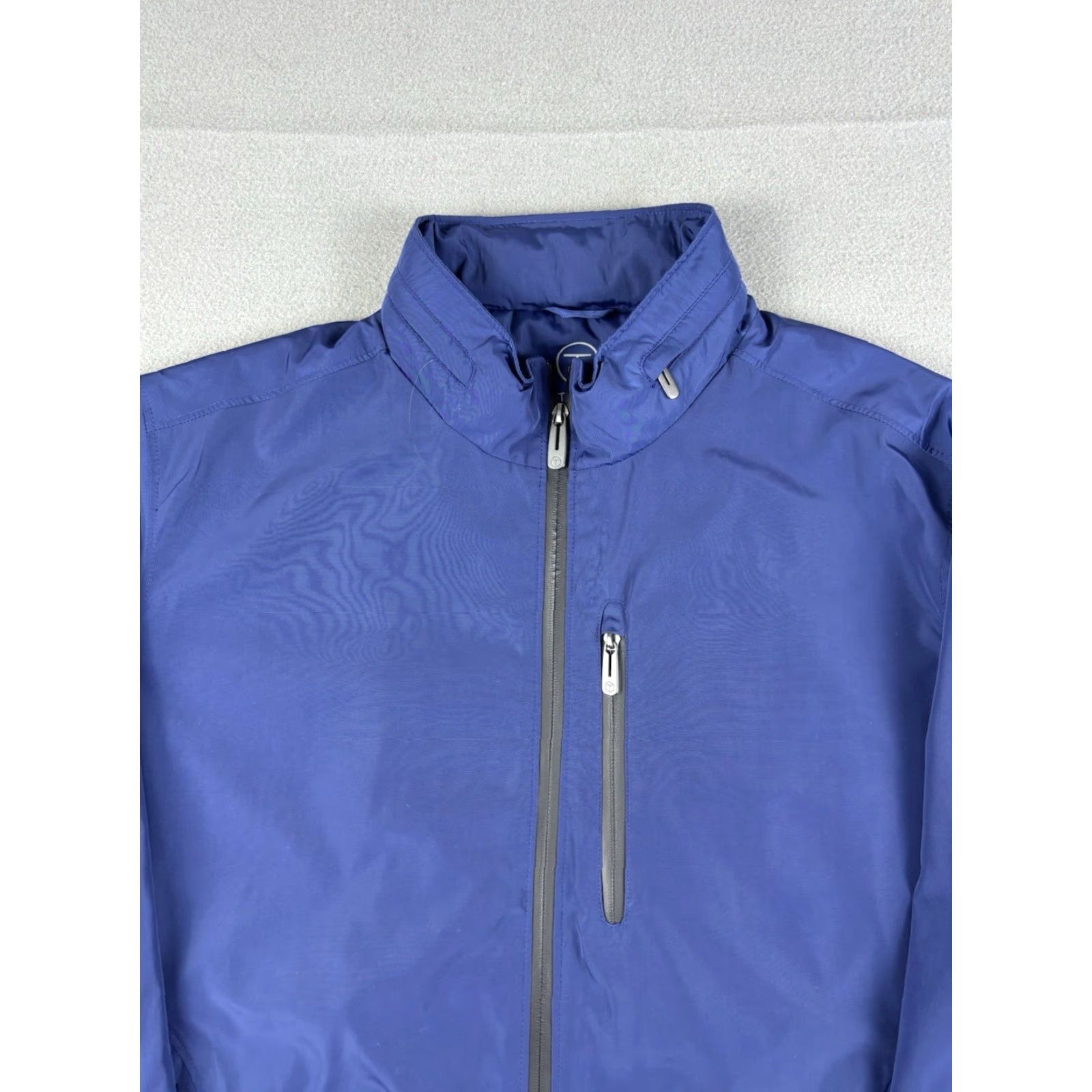 Tumi TUMI Jacket Windbreaker Mens XL Blue Waterproof Full Zip Stand-Up Collar Windbreaker Jacket Waterproof Packable Size US XL / EU 56 / 4 - 2 Thumbnail