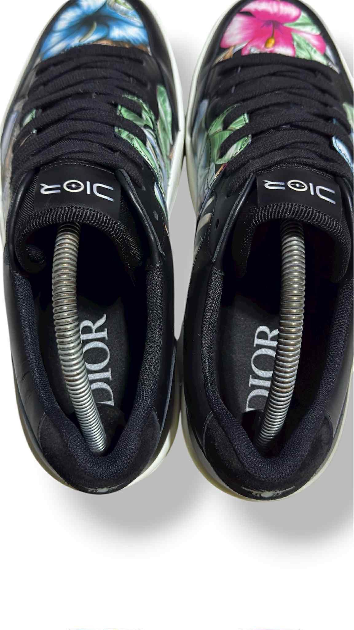 Dior Dior B02 Sorayama Black Hawaii Leather Low Trainers Men's Size US 10 / EU 43 - 8 Thumbnail