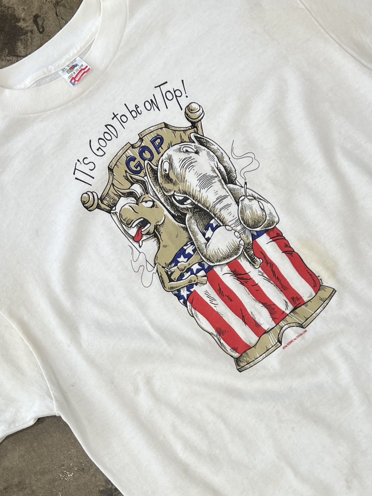 Vintage Vintage Good To Be on Top Republican Democrat Political XL Size US XL / EU 56 / 4 - 1 Thumbnail