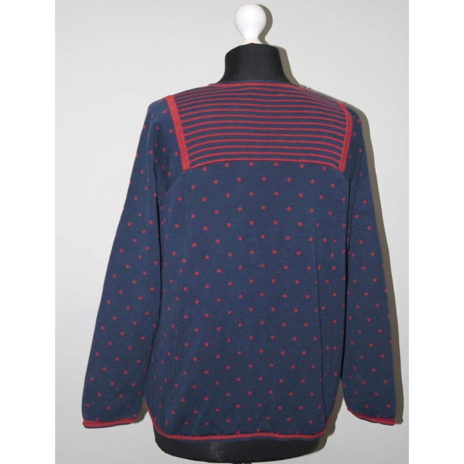 Vintage Gudrun Sjoden womens cotton black purple cardigan jumper Size M Size M / US 6-8 / IT 42-44 - 3 Thumbnail