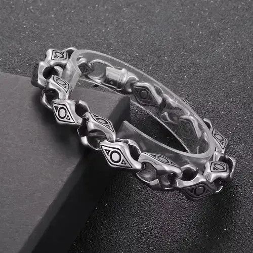 Jewelry Link Chain Geometric Square Wristband Bracelet Size ONE SIZE - 4 Thumbnail