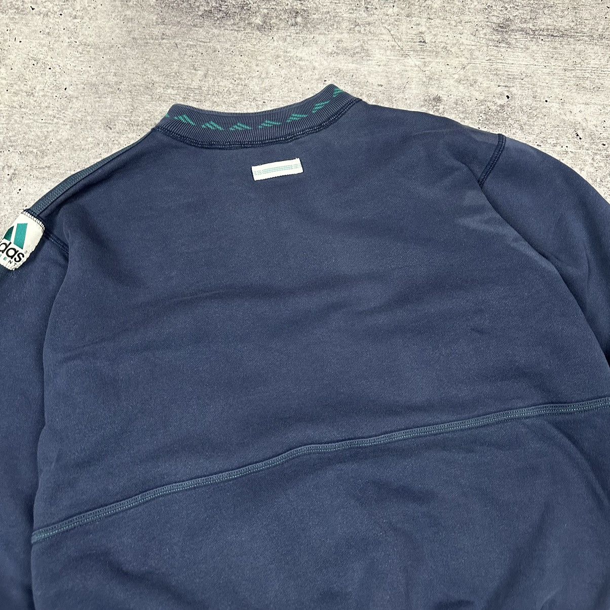 Adidas × Vintage Vintage 90s Adidas Equipment 1/4 Zip Sweatshirt Blue Size US M / EU 48-50 / 2 - 17 Thumbnail