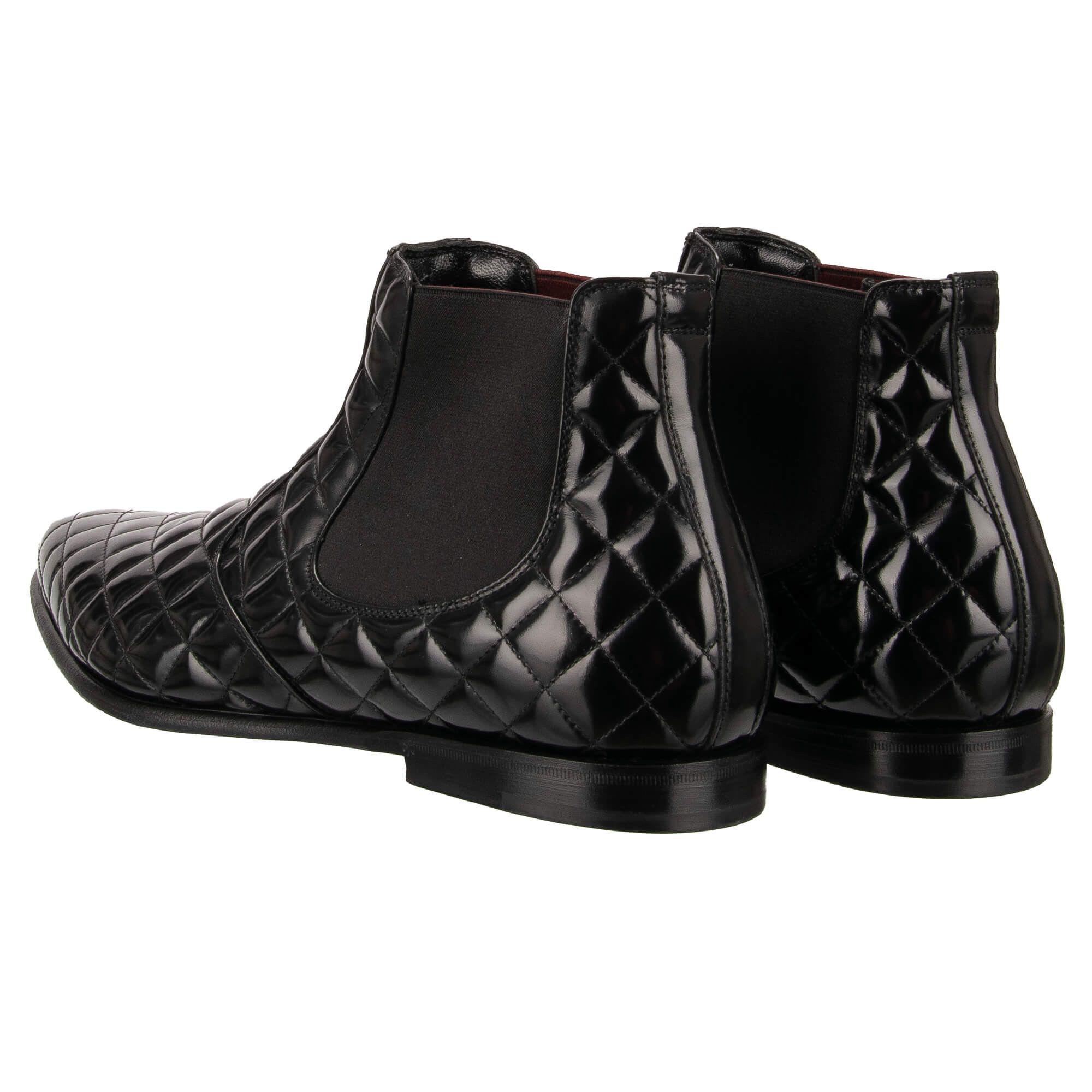Dolce & Gabbana o1y0125 Leather Ankle Boots in Black Size US 7 / EU 40 - 5 Thumbnail