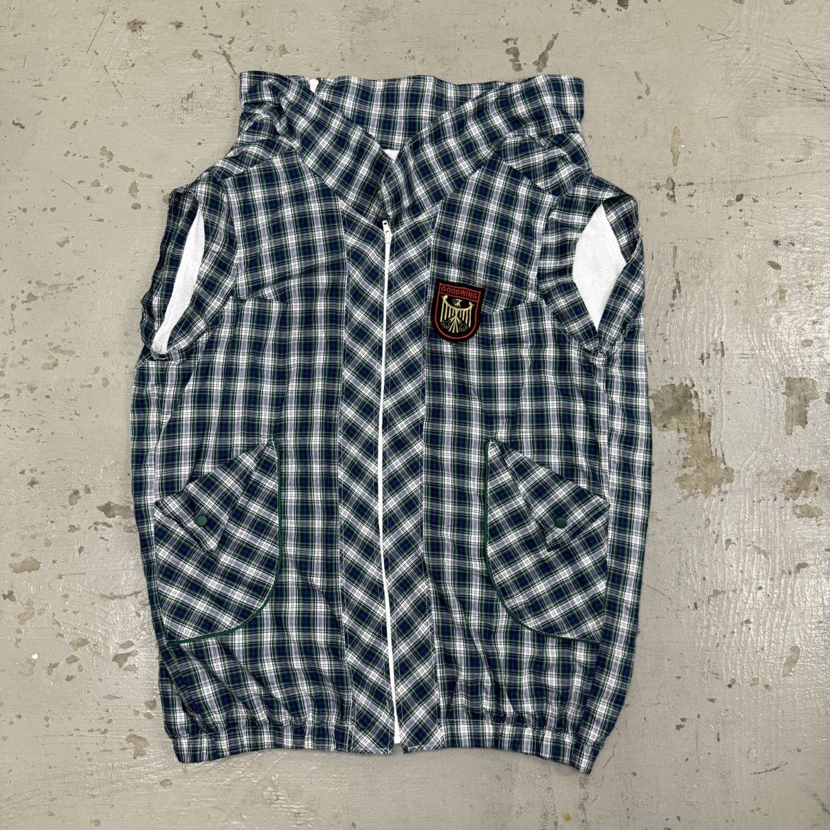 Seditionaries Seditionaries Plaid Sleeveless Multi Zip Up Jacket Vultures Size US L / EU 52-54 / 3 - 4 Thumbnail