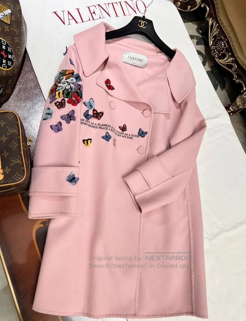 Valentino Valentino Heavy industry embroidered wool and cashmere coa Size M / US 6-8 / IT 42-44 - 6 Thumbnail