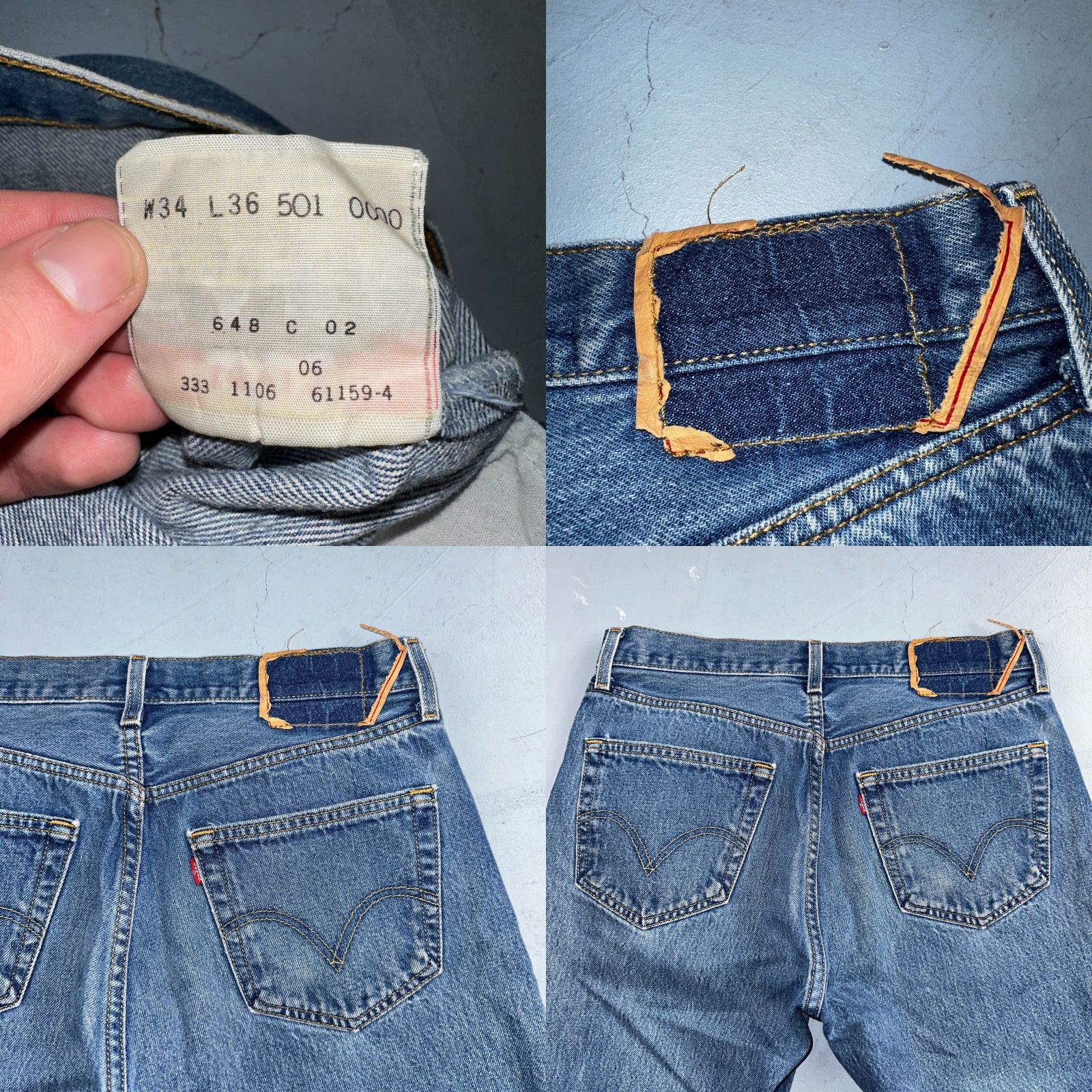 Levi's VINTAGE Levi's 501 Jeans Men 34x36 Blue 90s Straight Medium Wash 501 Series 90s Mens Jeans Size US 34 / EU 50 - 9 Thumbnail