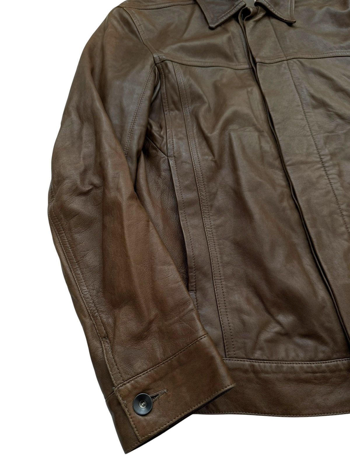 Rick Owens DNA Dust Olmar Mitra Era Trucker Leather Lamb Jacket Size US M / EU 48-50 / 2 - 3 Thumbnail