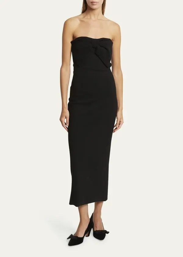 Chloe o1y0825 Midi Dress in Black Size S / US 4 / IT 40 - 4 Thumbnail