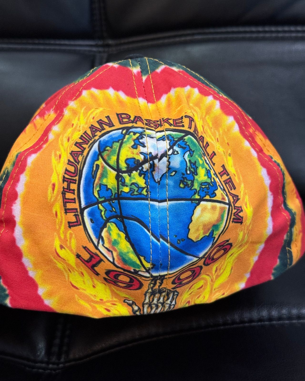 Liquid Blue New Liquid Blue Lithuania Basketball 1996 Tie-Dye Hat - S/M Size ONE SIZE - 9 Thumbnail