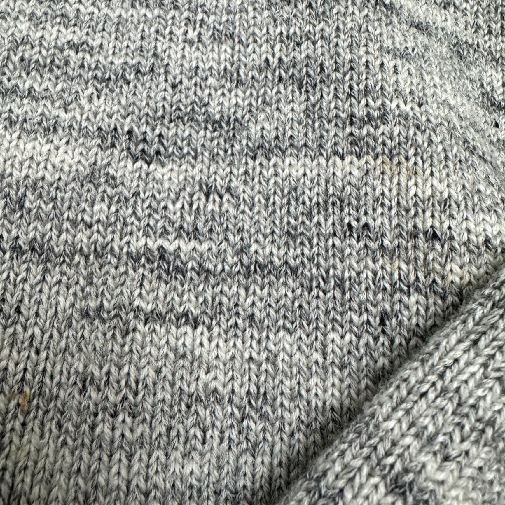 H&M H&M Mens Long Hoodie Knitted Sweater Medium Marled Gray Henley Cotton Pullover Size US M / EU 48-50 / 2 - 4 Thumbnail