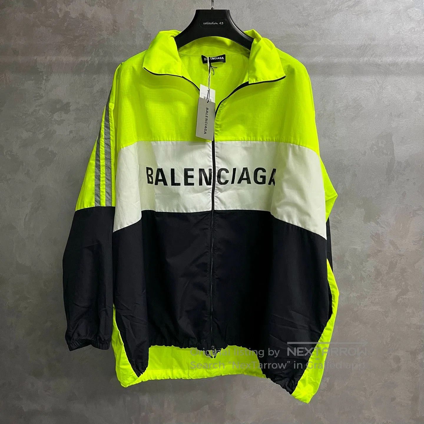 Balenciaga Balenciaga Yellow Logo Print Long Sleeve Jacket. Size US S / EU 44-46 / 1 - 1 Thumbnail