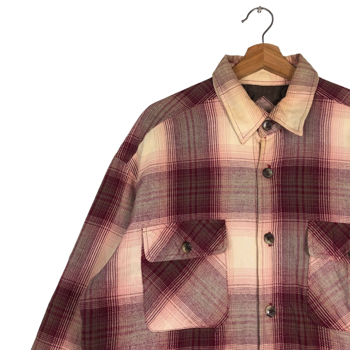 Flannel 🔥Vintage Wool Jacket Sea Hop Issey Miyake Tartan Design Size US L / EU 52-54 / 3 - 5 Thumbnail