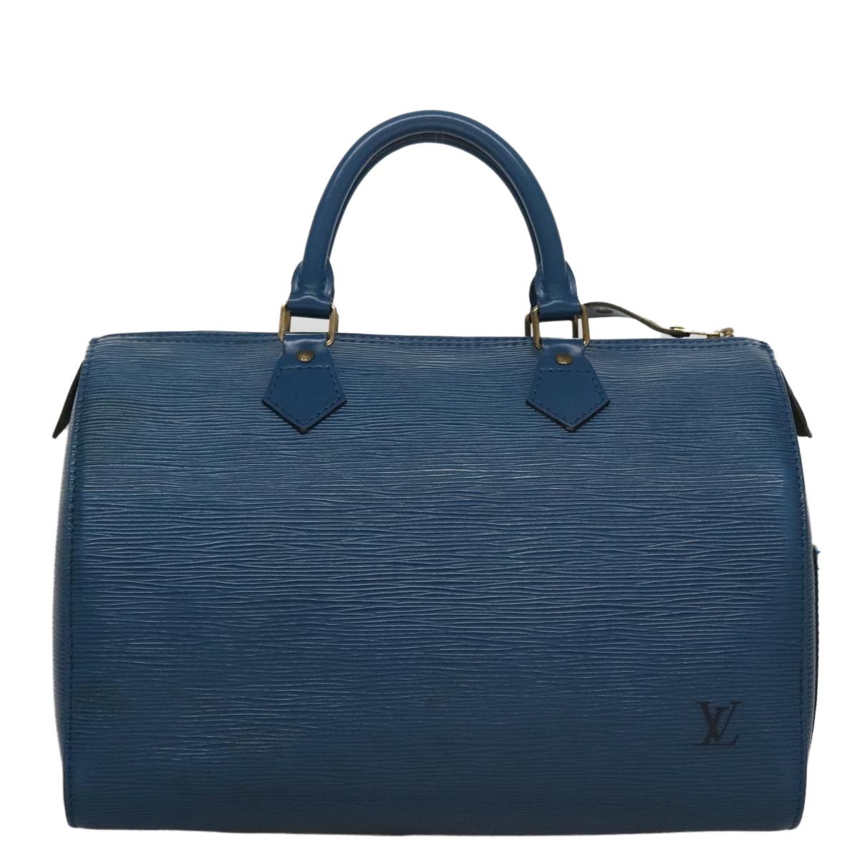 Louis Vuitton Speedy 30 Navy Leather Handbag (Pre-Owned) Size ONE SIZE - 1 Thumbnail