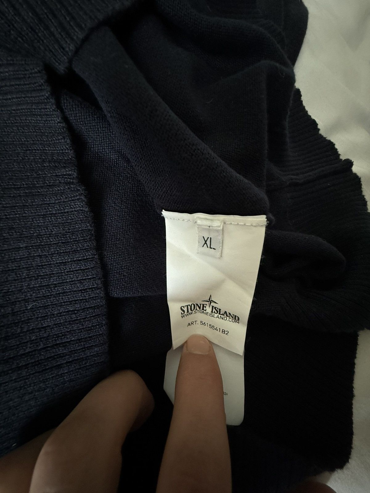 Stone Island Stone Island Navy Sweater Size US XL / EU 56 / 4 - 4 Thumbnail