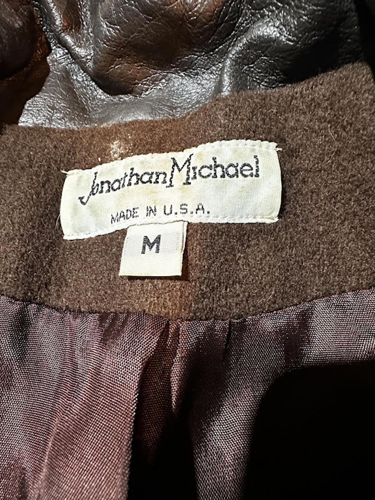 Other Vintage Jonathan Michael Wool Jacket Leather Collar USA M Size M / US 6-8 / IT 42-44 - 3 Thumbnail