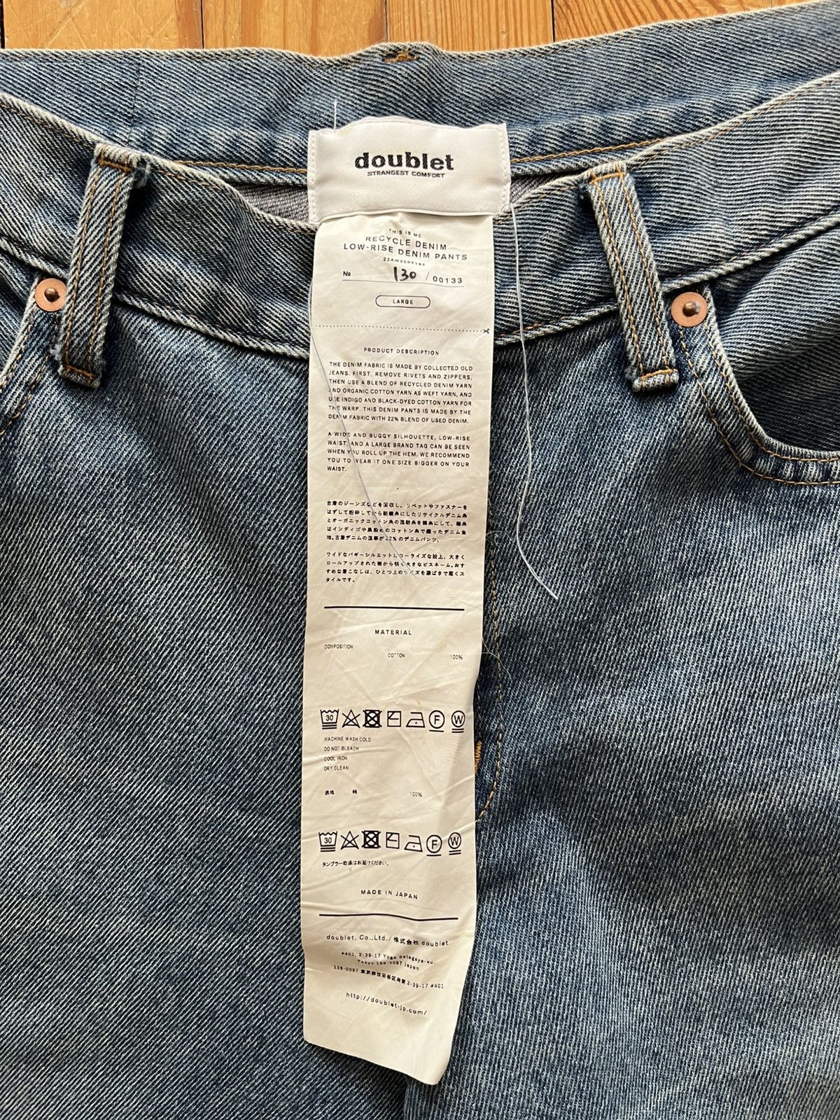 Doublet Doublet Recycle Denim Baggy Cuffed Pants Blue Size US 34 / EU 50 - 7 Thumbnail