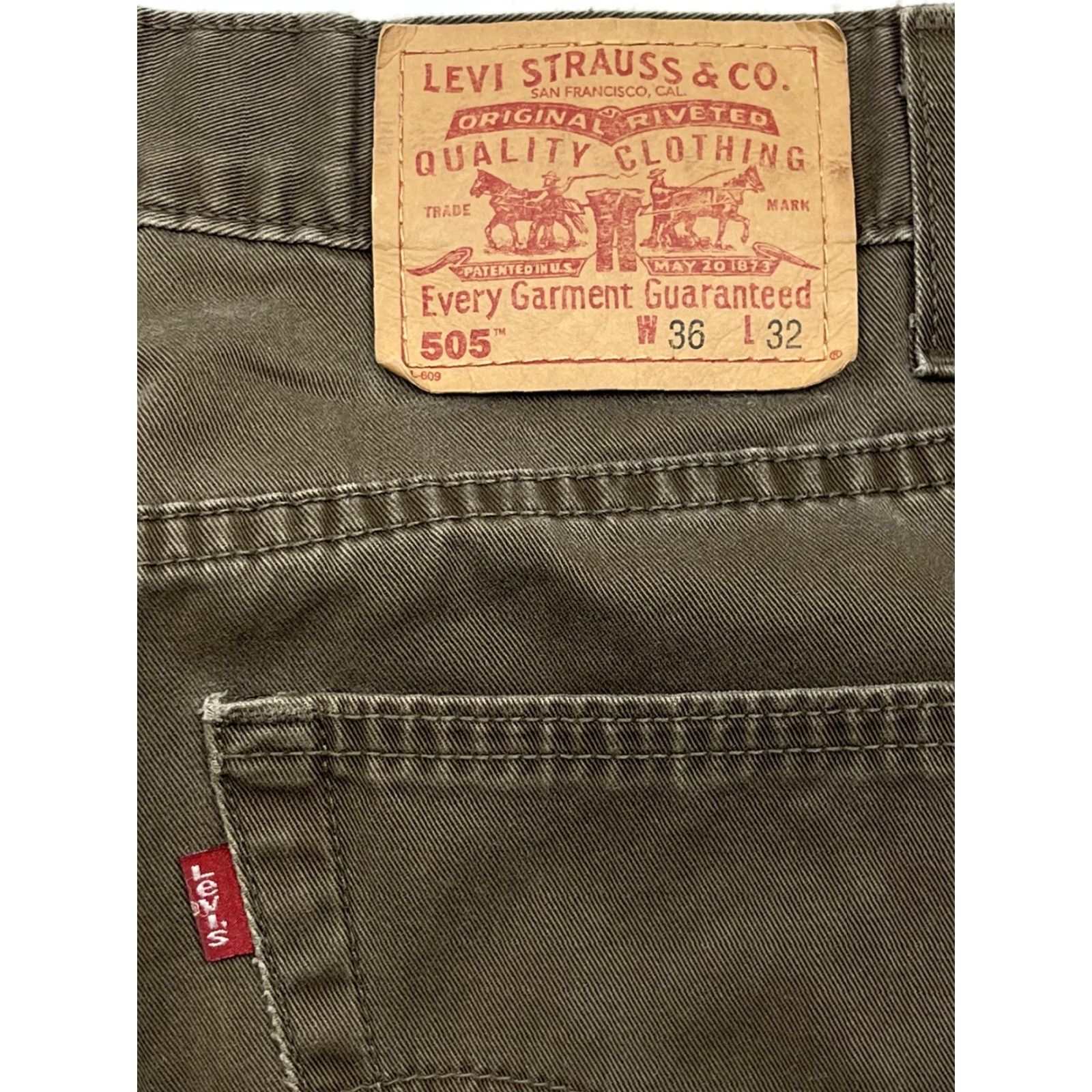 Levi's VINTAGE Levi's 505 Straight Leg Regular Fit Jeans Brown 34x32 Mens Men's 90s Size US 34 / EU 50 - 4 Thumbnail