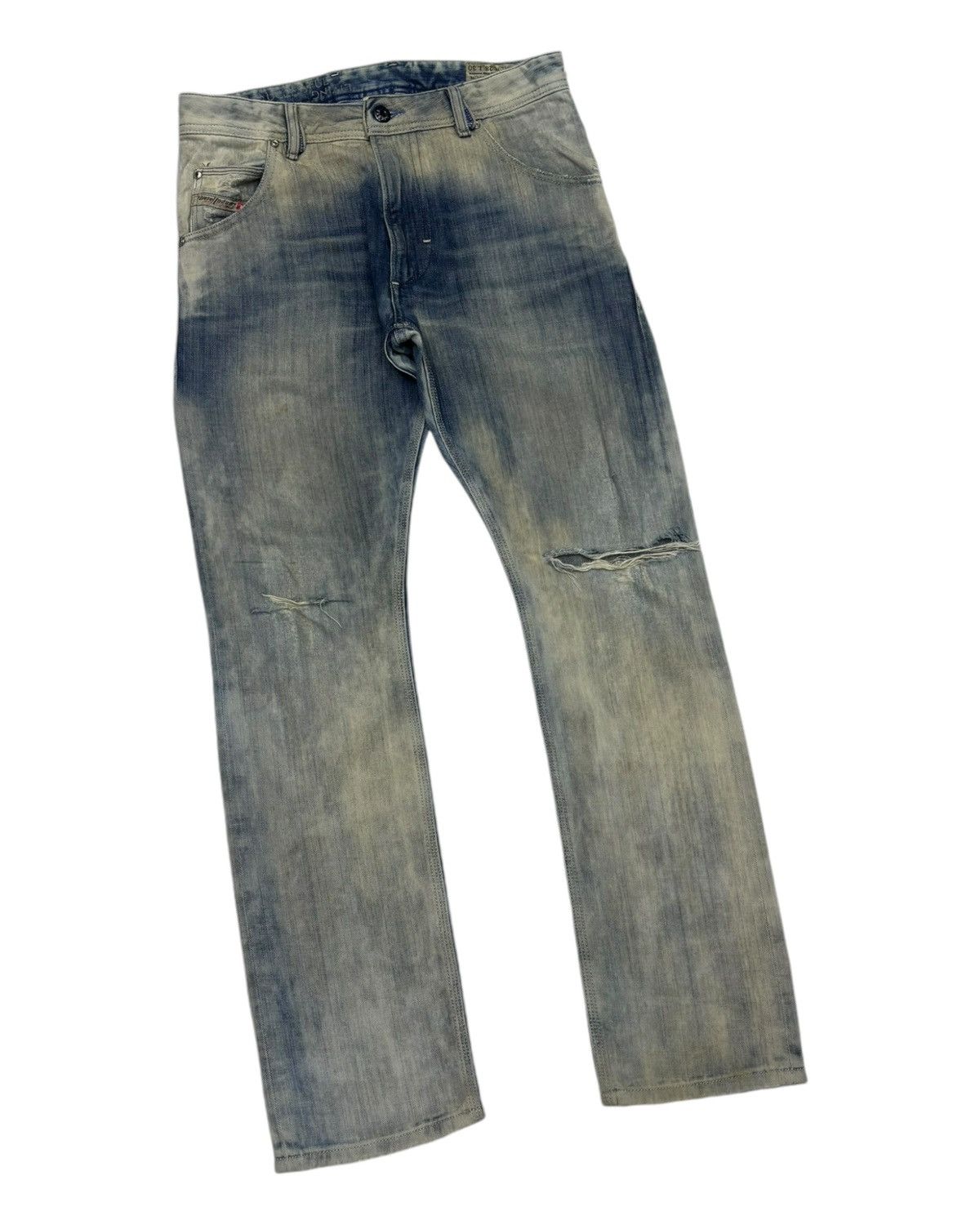 Diesel RARE VINTAGE DIESEL ACID WASH DESTROYED DENIM JEANS Size US 31 - 3 Thumbnail