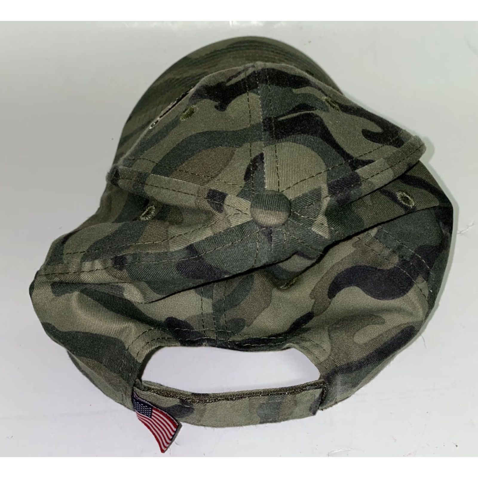 Vintage Dare To Resist Drugs Camouflage Strapback Hat Adjustable Men Green Camouflage Cotton Size ONE SIZE - 5 Thumbnail